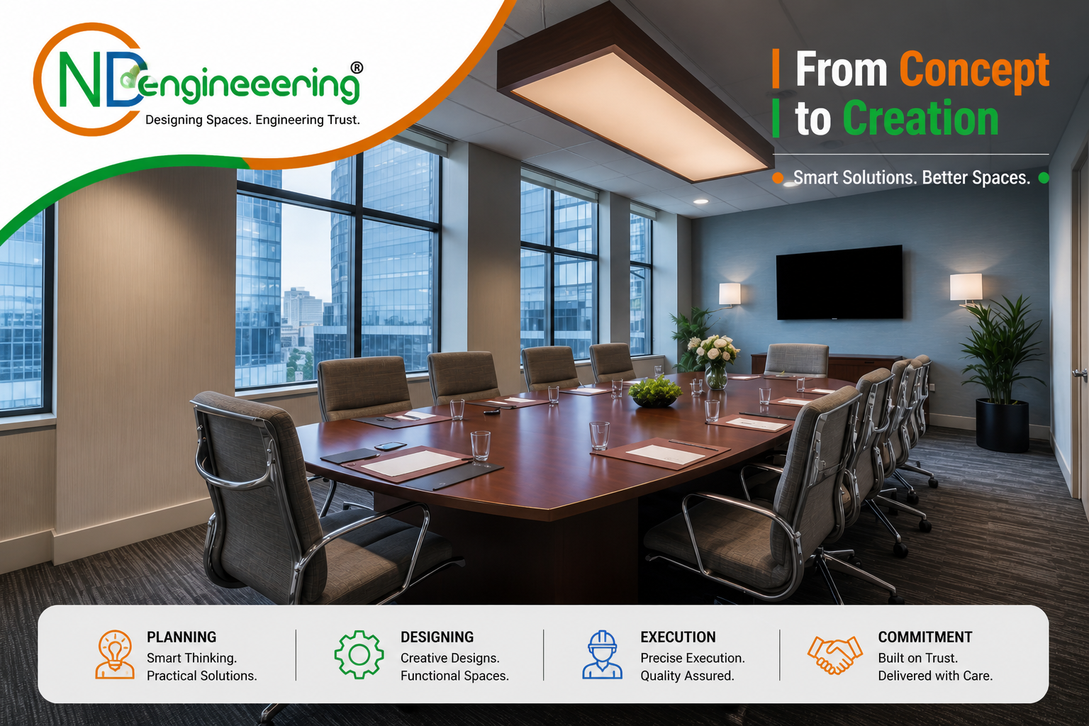 Office interior design in Kolkata by CND Engineering